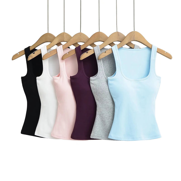 Dame Funktions-Top med brede stropper og elastisk bomuldsblanding Stilla