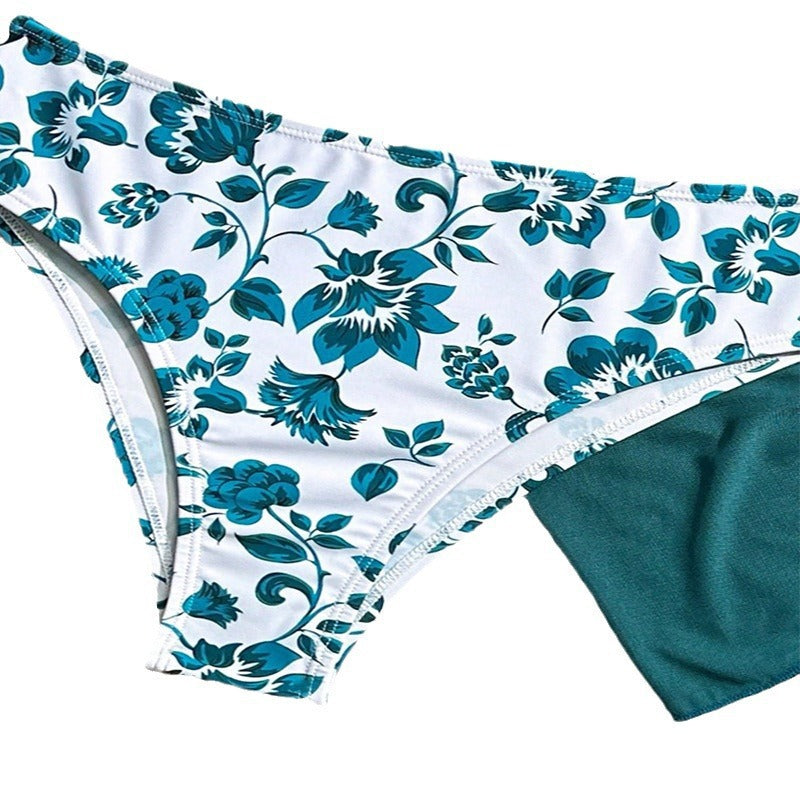 Dame Triangel-Bikini med sidebåndskørt Skovae