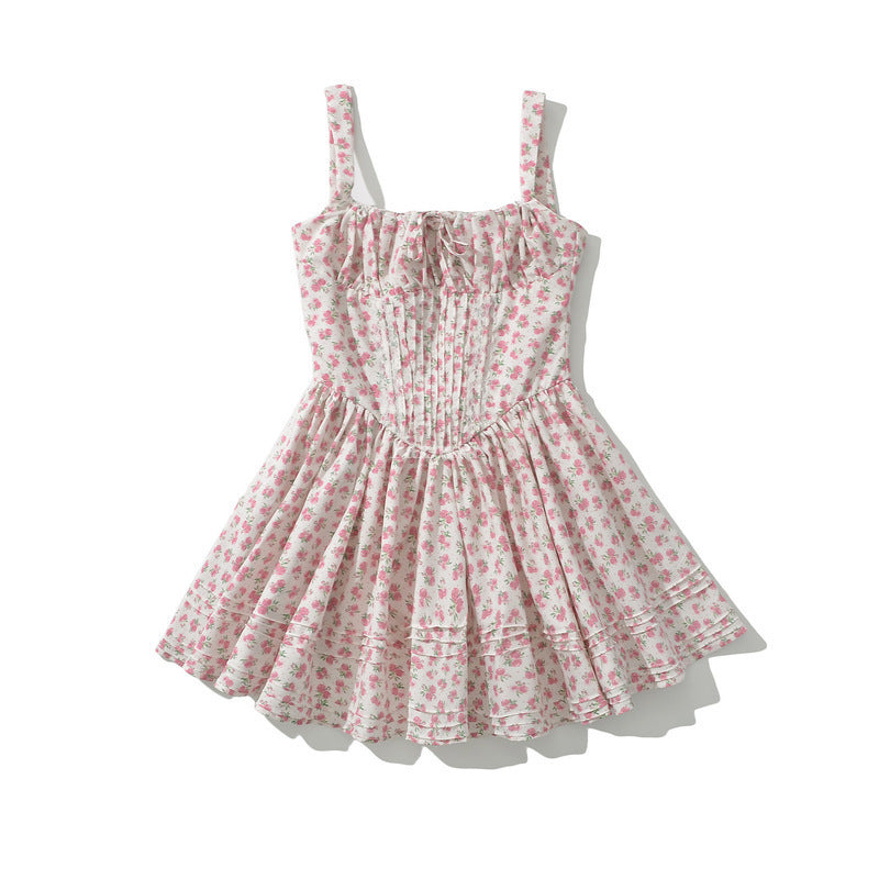 Femme Floral Ruffle Mini Kjole Stilla