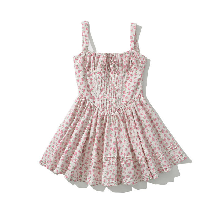 Femme Floral Ruffle Mini Kjole Stilla