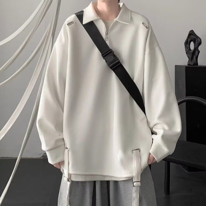 Damer Sporty Pullover med moderne ståkrave og funktionel lynlås Stilla
