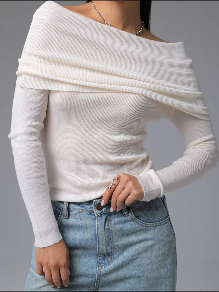 Off-Shoulder Langærmet Top Stilla