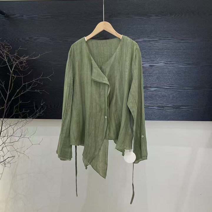 Femme Let lagbluse med åbent forrestykke Stilla