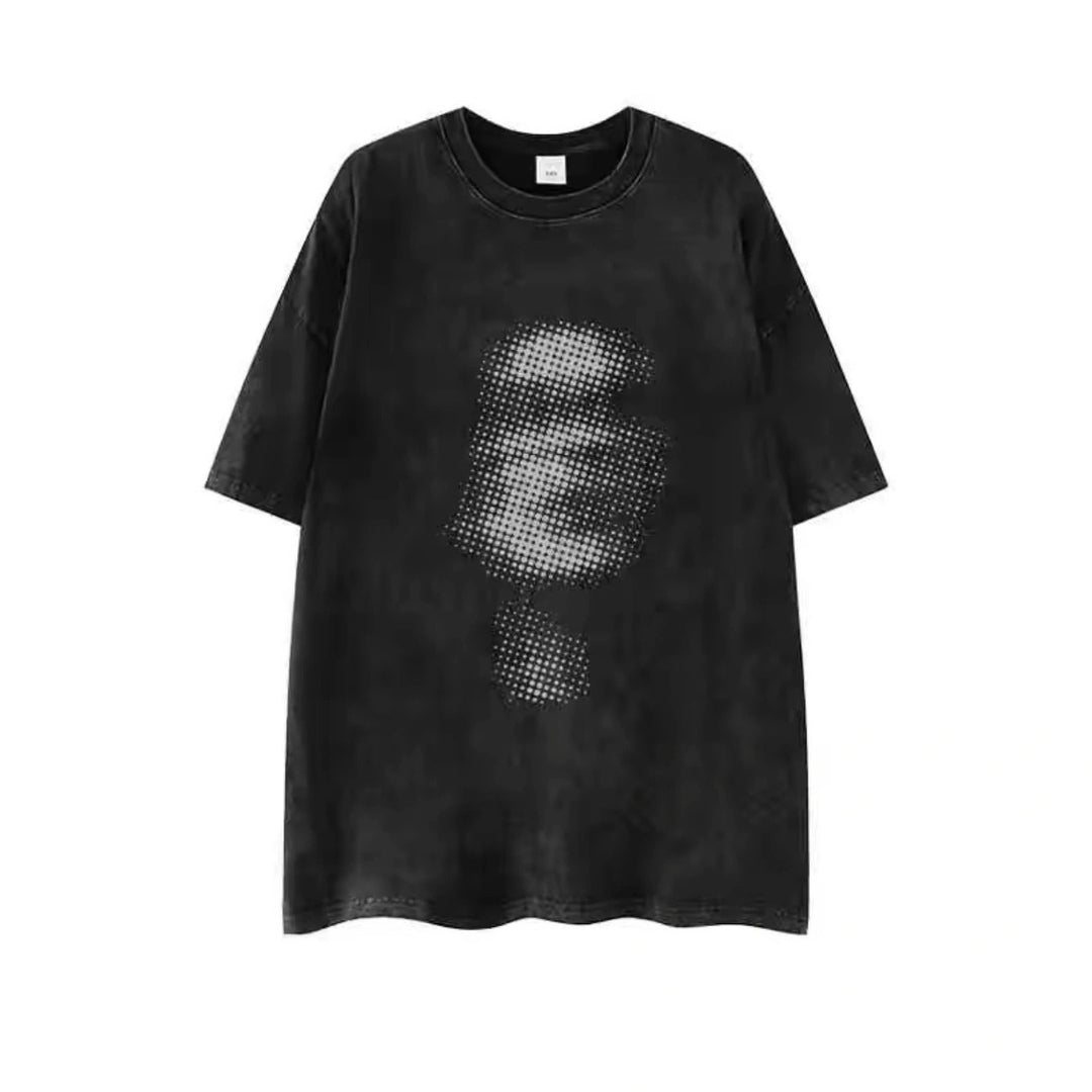 Dame T-shirt med kunstnerisk motiv og afslappet snit Stilla