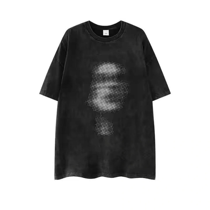 Dame T-shirt med kunstnerisk motiv og afslappet snit Stilla