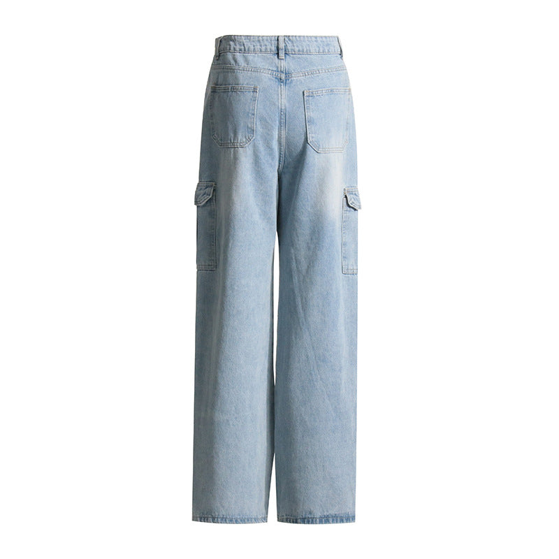 Dame Cargo-jeans i modern oversized-snit med praktiske lommer Stilla