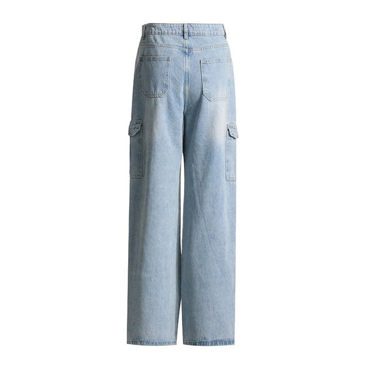 Dame Cargo-jeans i modern oversized-snit med praktiske lommer Stilla