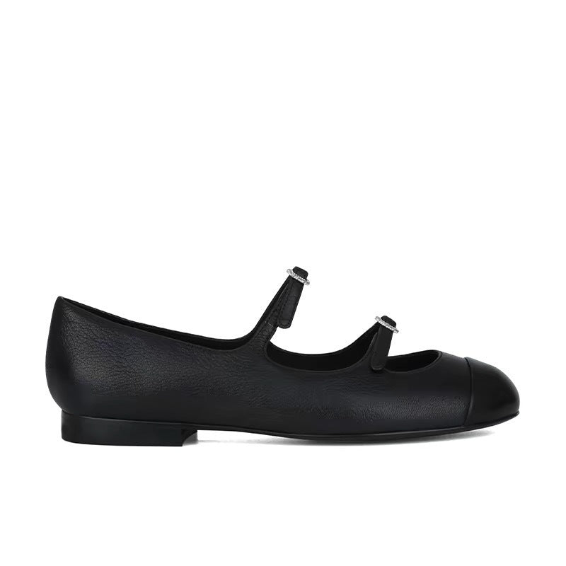 Dame elegante Mary Jane Ballerinas med to stropper og spænde-detajle Stilla