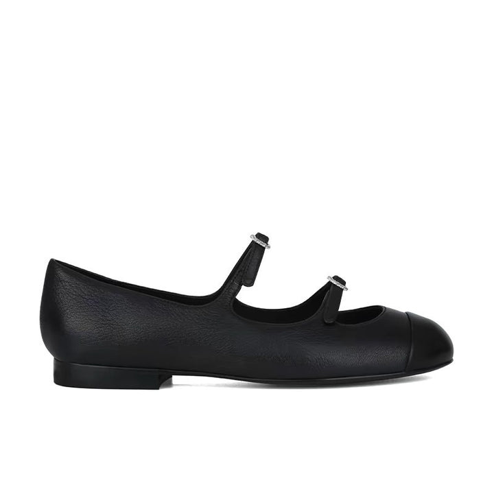 Dame elegante Mary Jane Ballerinas med to stropper og spænde-detajle Stilla