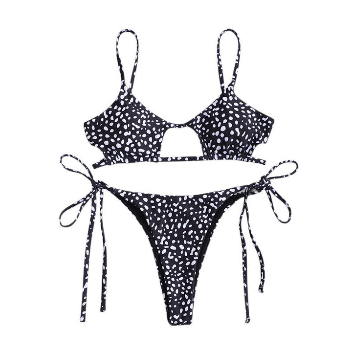 Damer Højskårne Plettede Bikini Sæt Stilla