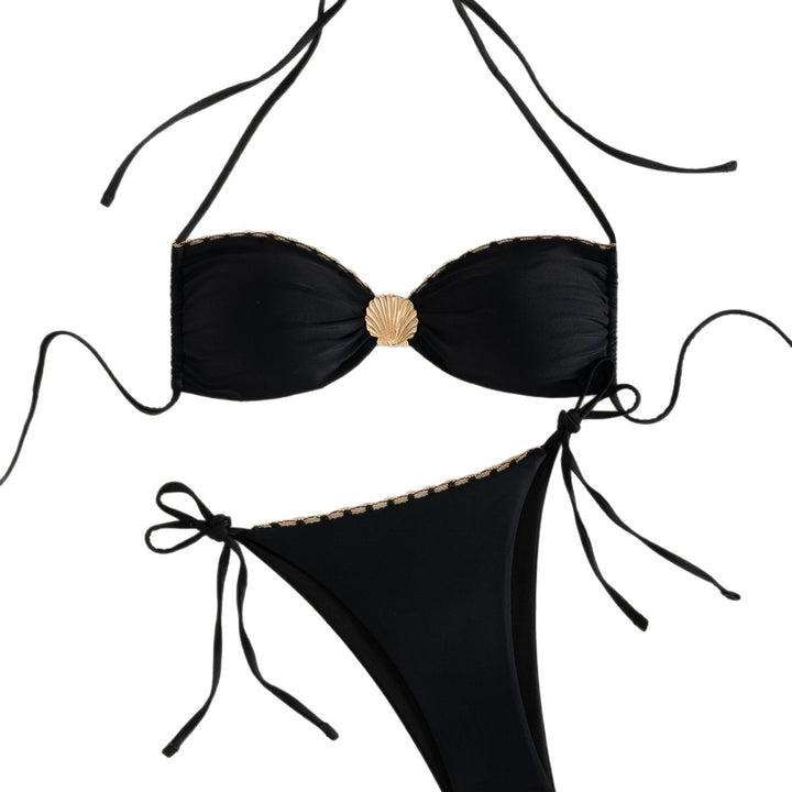 Dame Elegant Bikini med gyldne accenter Skovae