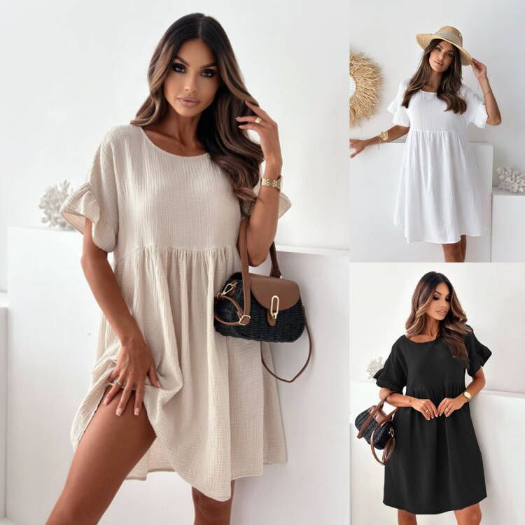 Damer Casual Sommer Shift Kjole Stilla