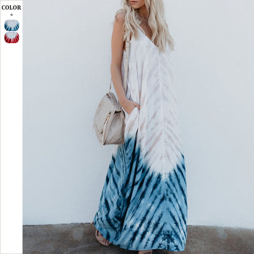 Dame Længde Boho Maxikjole med sofistikeret Batik-design og praktisk lomme stil Stilla