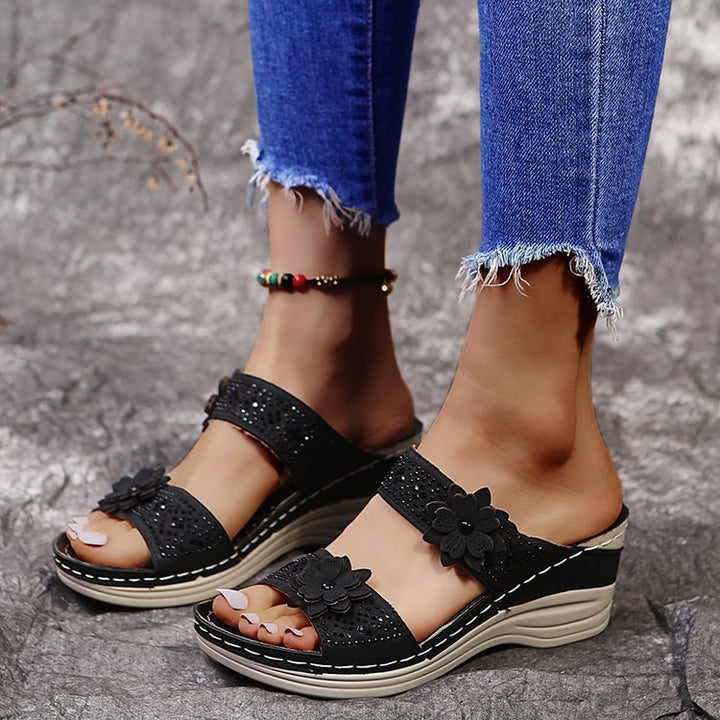 Dame fashionable Wedgesandaler Stilla
