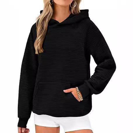 Dame hoodie med struktureret design og komfortabel pasform Stilla