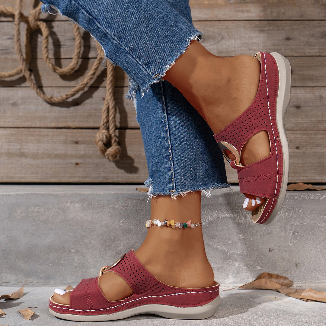 Dame Komfortable Sandaler med moderigtigt Strass-design og anatomisk fodsenge Stilla