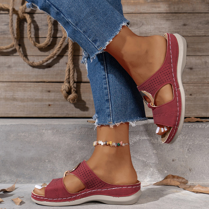 Dame Komfortable Sandaler med moderigtigt Strass-design og anatomisk fodsenge Stilla