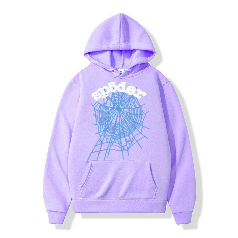 Kvinders hoodie med kreativ edderkopmønster og komfortabel pasform Skovae