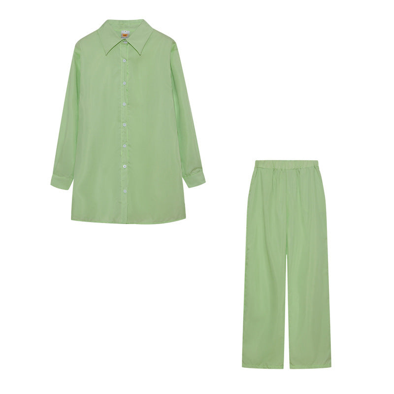 Dame Langærmet Button-Up Pyjamas Sæt Stilla