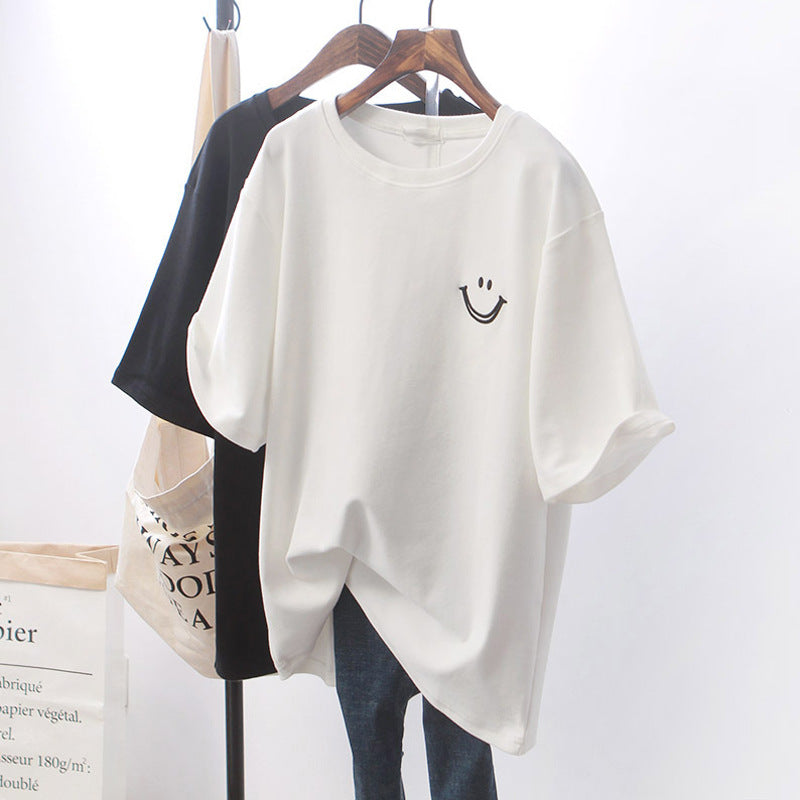 Femme Casual Graphic Smiley T-Shirt Stilla