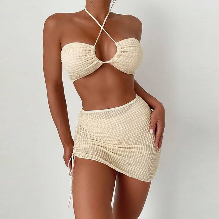Dame bikini sæt med raffineret design og høj talje Stilla