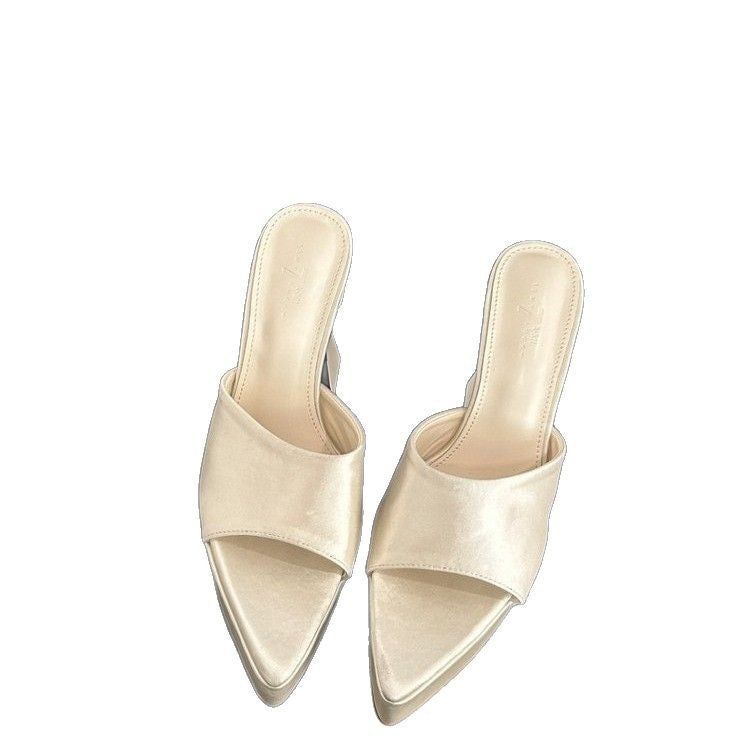 Dame Chunky Blokhæls Slide Mules Stilla