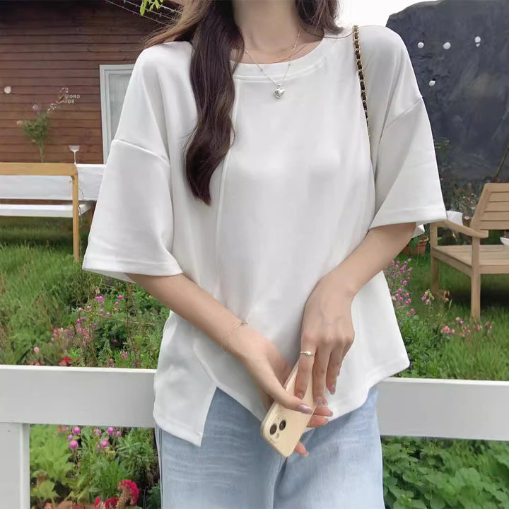 Damer Casual Oversized Kortærmet T-Shirt Stilla