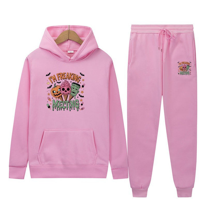 Kvindernes hoodie sæt med kreative Halloween motiver Skovae