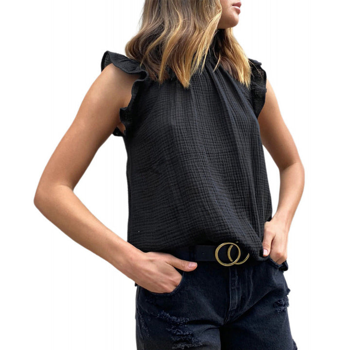 Femme Rynket Udsnit Struktureret Top Stilla