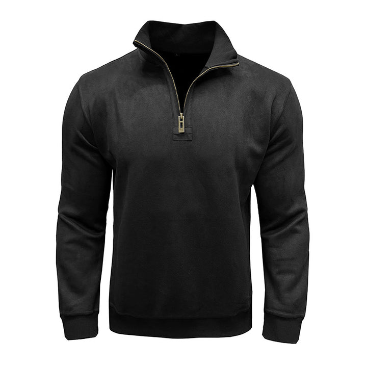 Herrer Fleece Pullover med Ståkrave Stilla