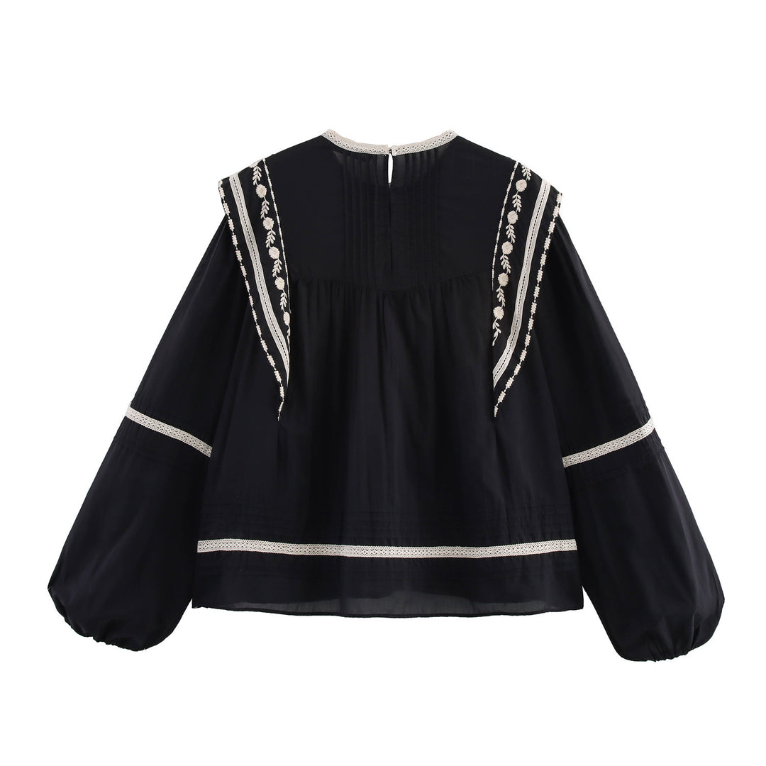 Femme Broderet Boheme Bluse Stilla