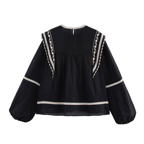 Femme Broderet Boheme Bluse Stilla