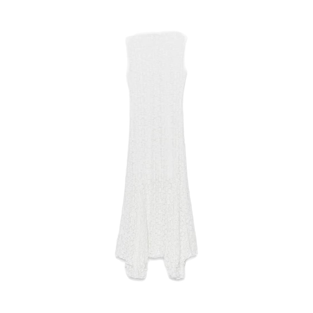 Dame elegant Maxi-kjole med transparent vævemønster og feminint snit Skovae