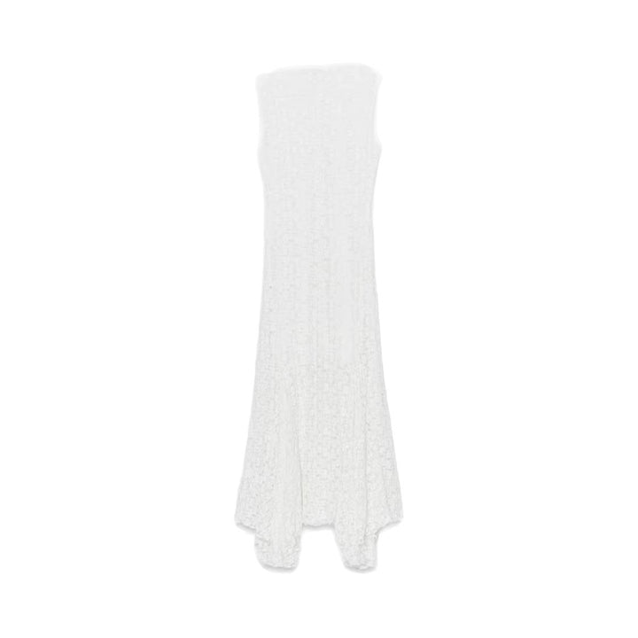 Dame elegant Maxi-kjole med transparent vævemønster og feminint snit Skovae