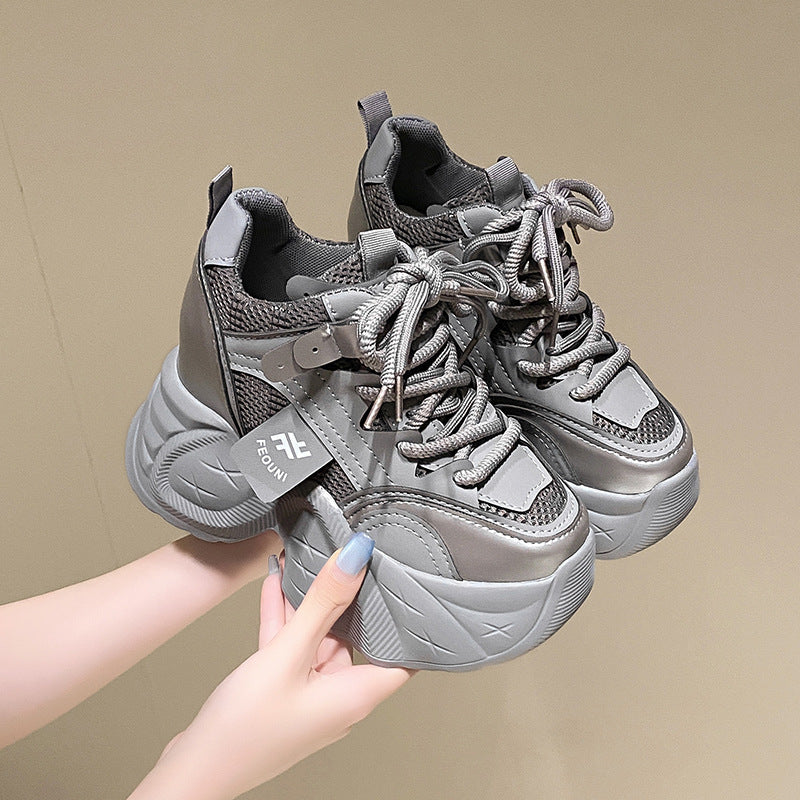 Dame Chunky Sneakers med fremragende hældning og åndbart mesh-overmateriale Stilla