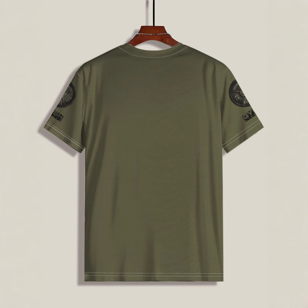 Herrer Fitness-T-shirt med kraftfuldt motiv og komfortabel pasform Stilla