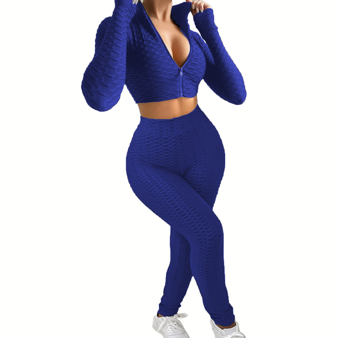 Højtydende activewear-sæt til damer med lynlås