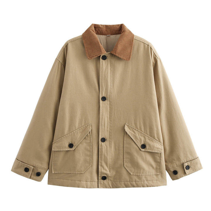 Femme Utility Jakke med Corduroy-krave Stilla