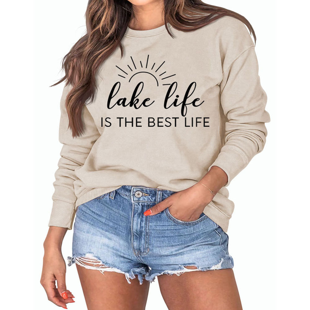Dame sweatshirt med kreativtryk og afslappet pasform Stilla
