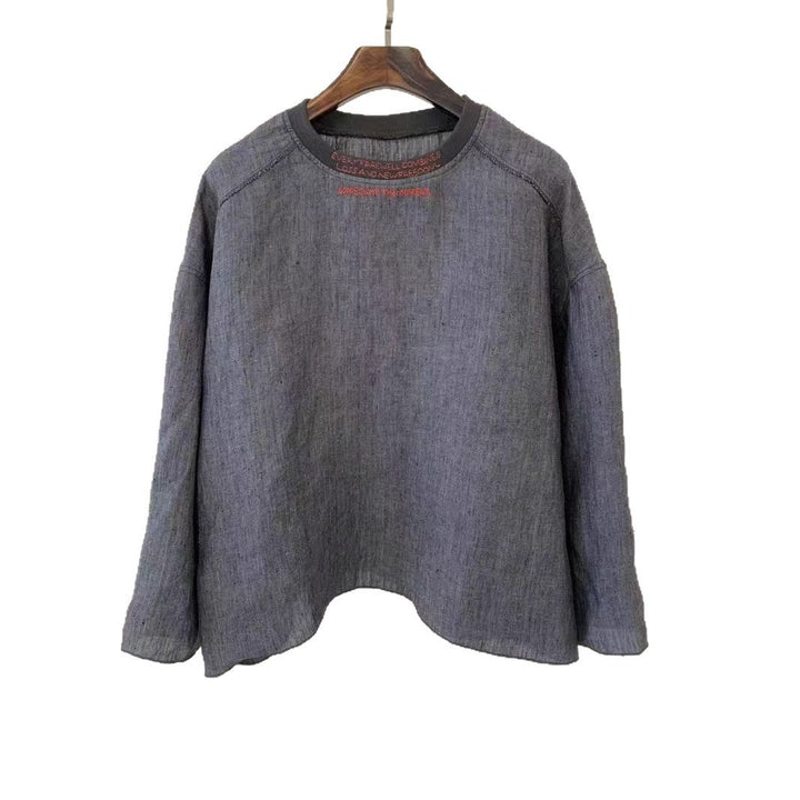 Femme Relaxed Fit Linned Rundhalset Sweatshirt Stilla