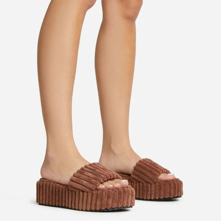 Dame Fuzzy Wellness-sandaler Stilla