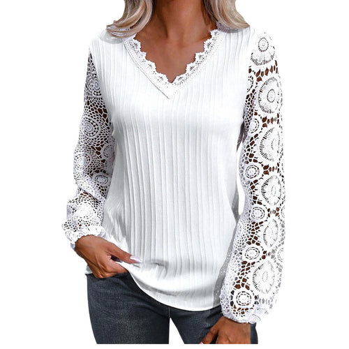Dame trendy Bluse med spidser Stilla