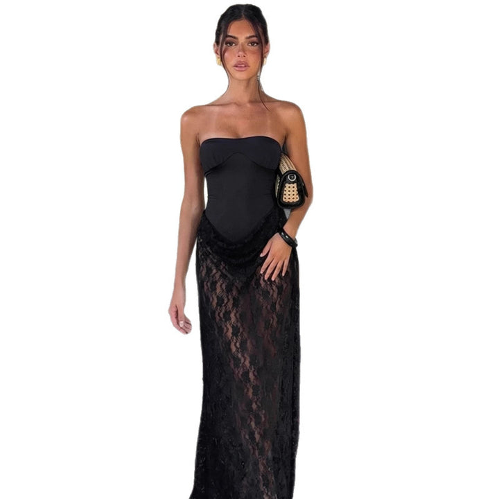 Damen Langarm Kleid Skovae