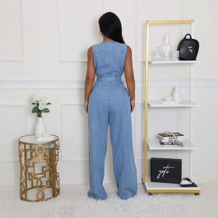 Dame Jeans Overall med tætsiddende snit Stilla