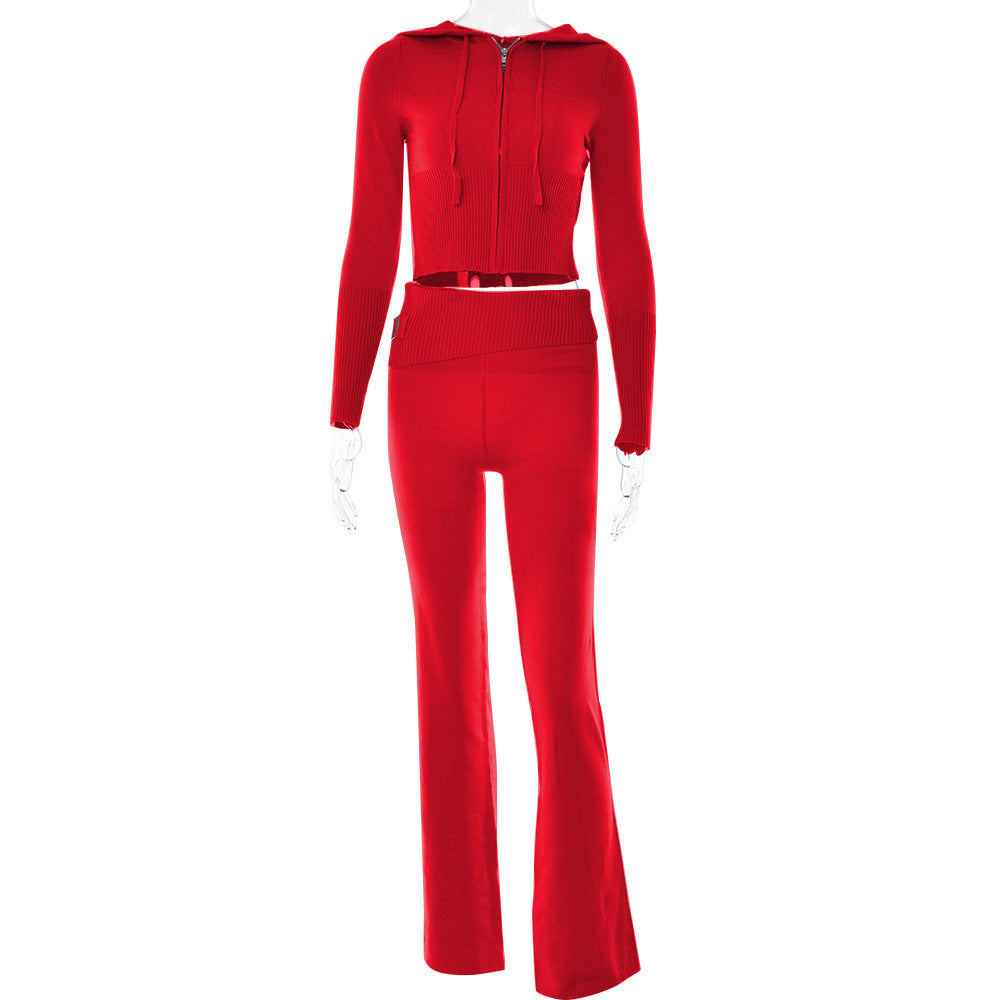 Femme Cropped Zip-Up Fitness Hoodie Sæt Stilla