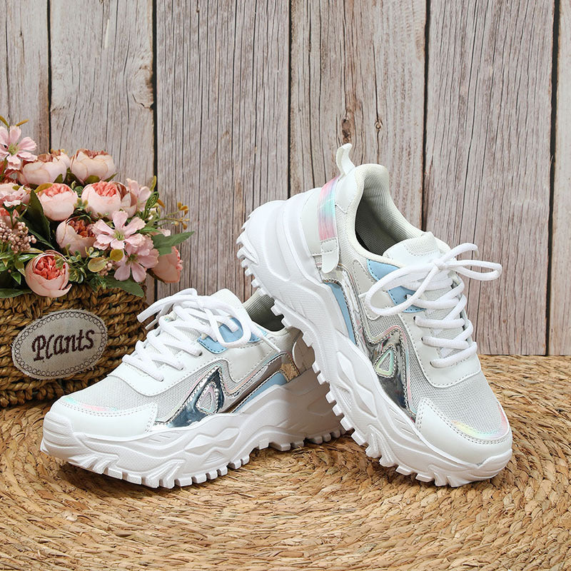 Dame Fashion-løbesko med dæmpende sål og reflekterende accenter Stilla