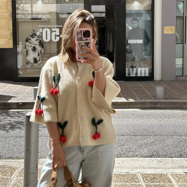 Femme Bestikket Ribstrik-Cardigan Stilla