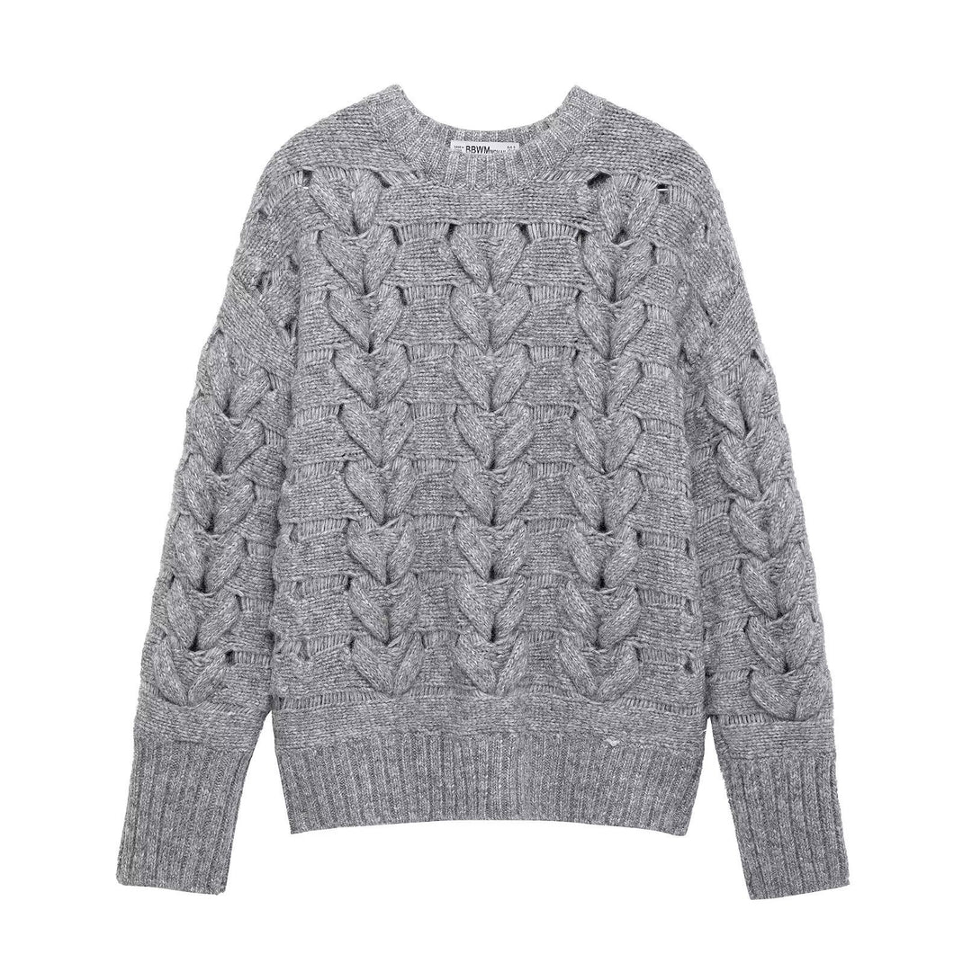 Femme Chunky Kabel Strikpullover Stilla