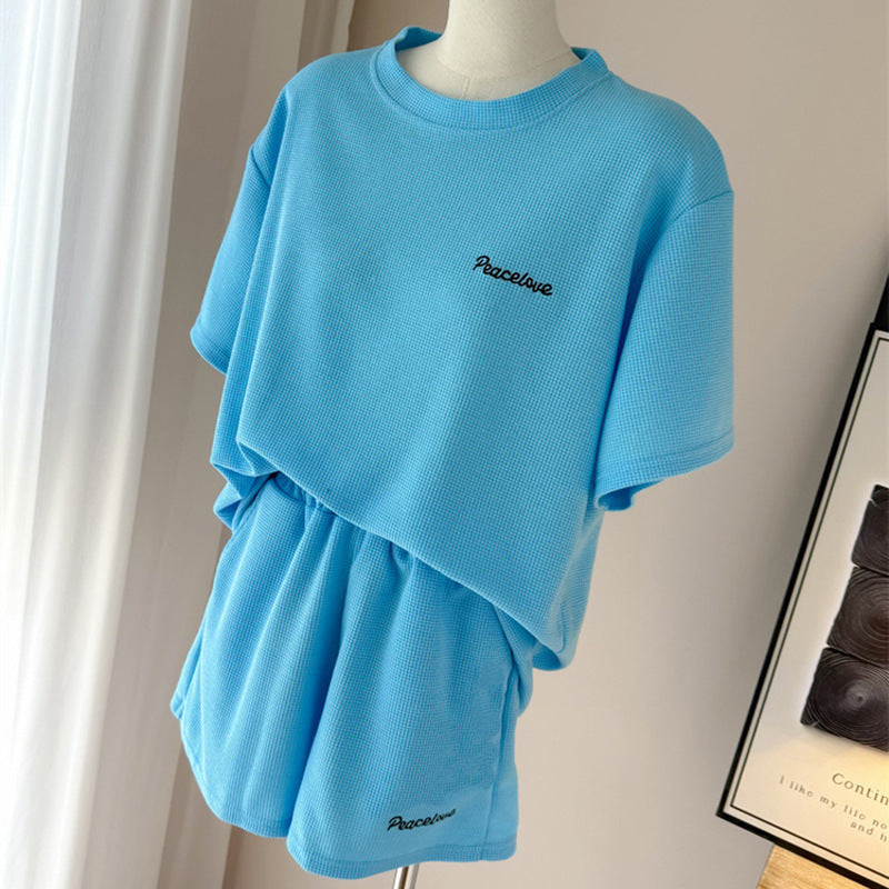 Femme Relaxed Waffle Knit Lounge Set Stilla