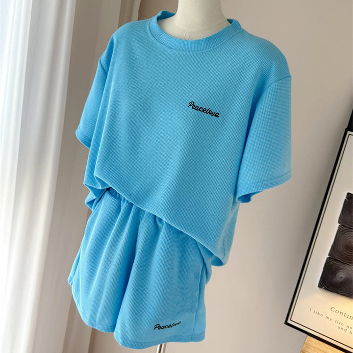 Femme Relaxed Waffle Knit Lounge Set Stilla